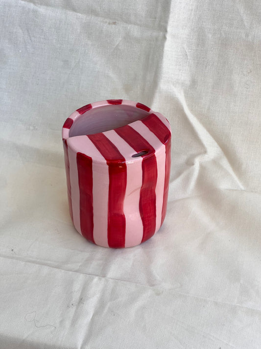 Striped to-go cup