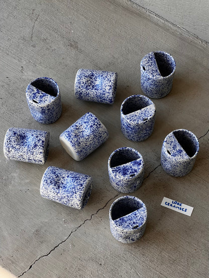 Speckled blue to go cup