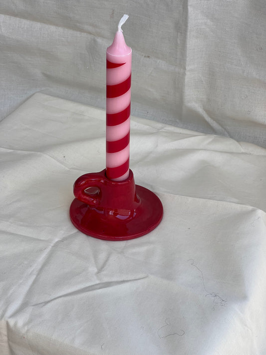 Red Candle Holder