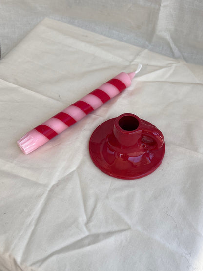 Red Candle Holder