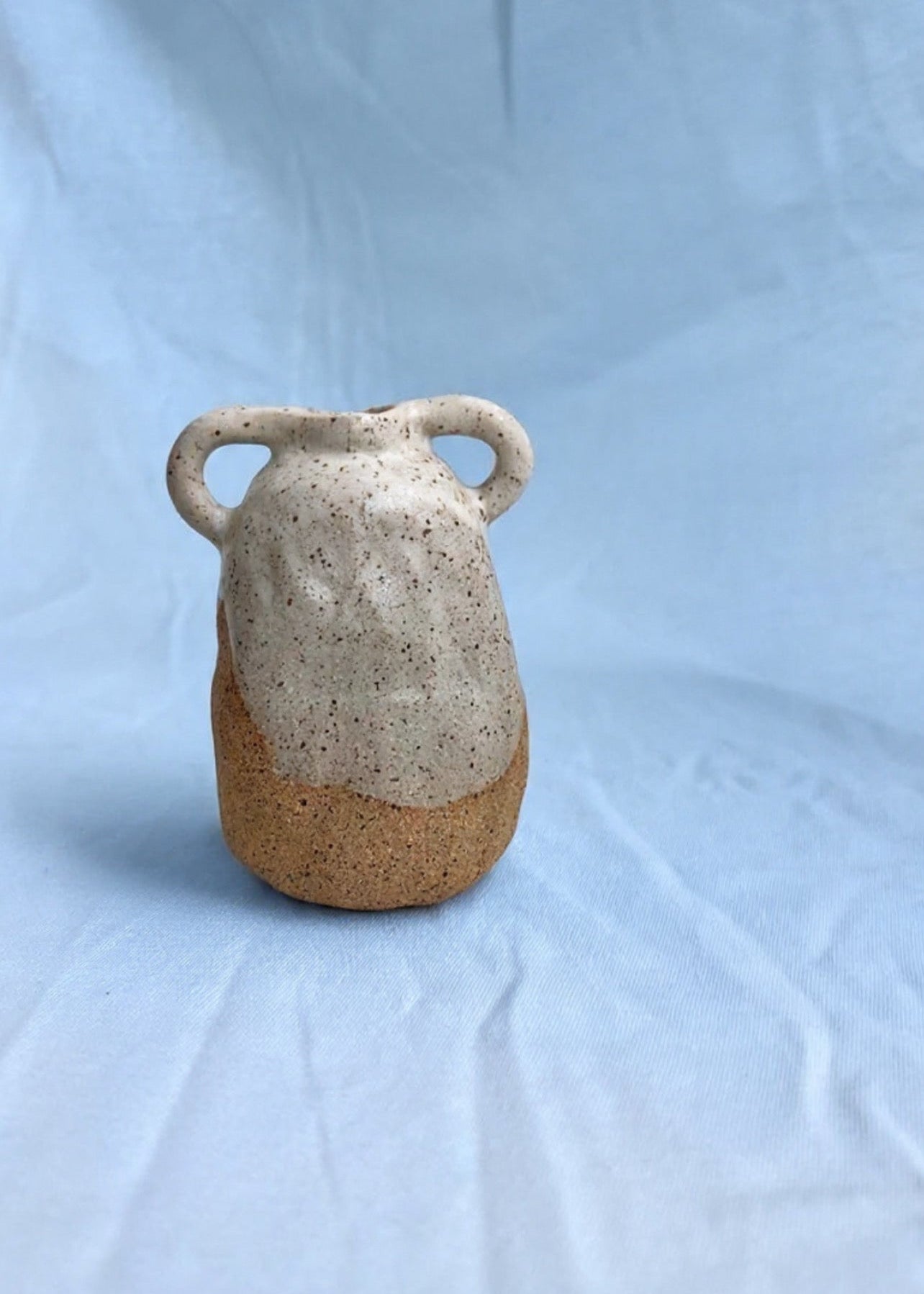 Speckled off White Bottle Vase