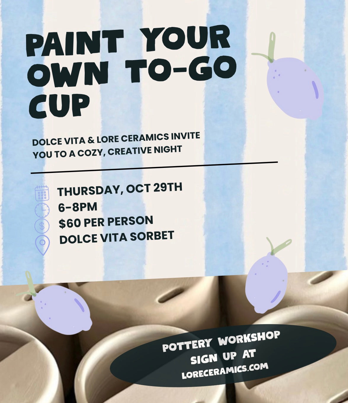 paint a to-go cup workshop