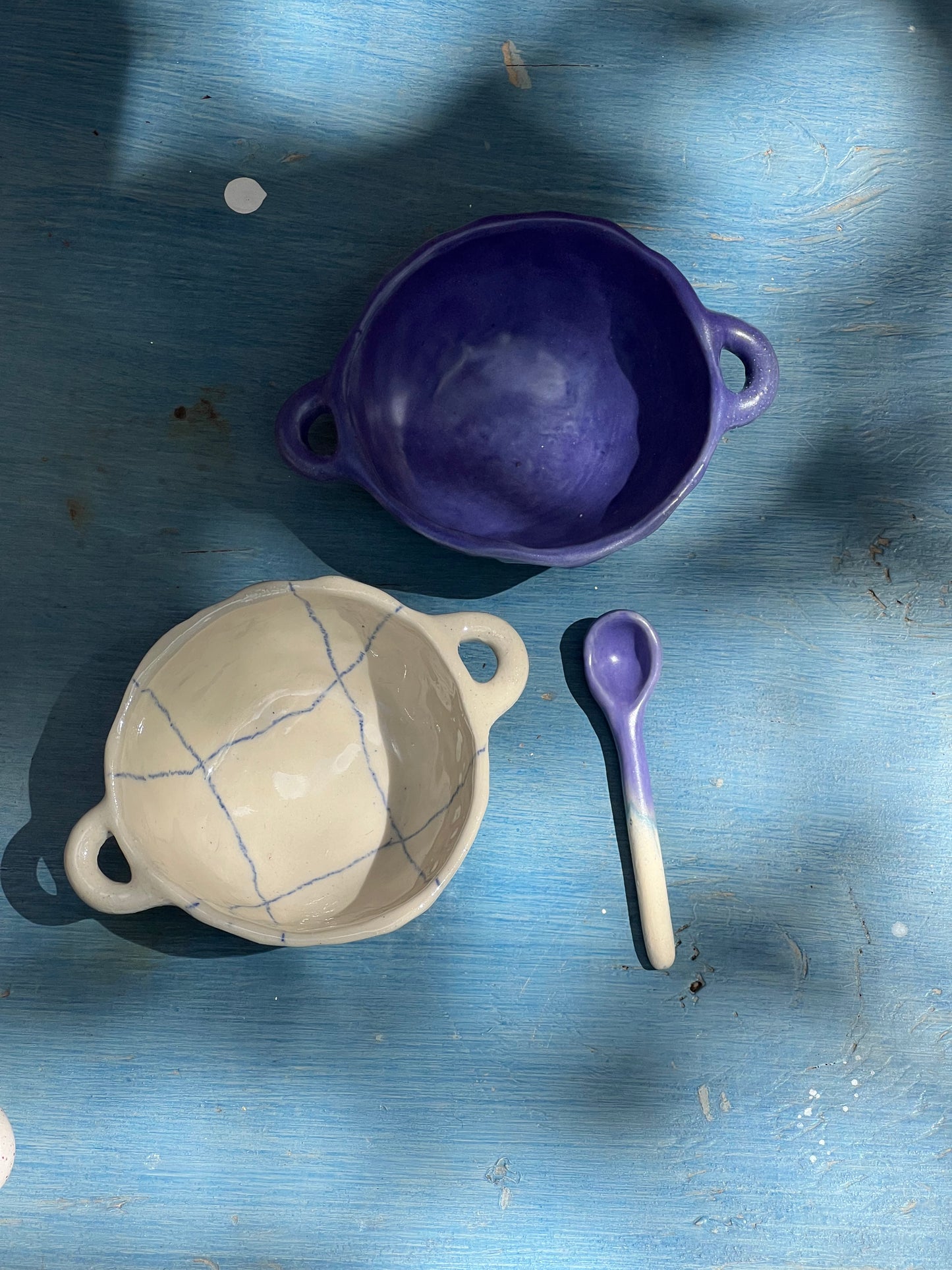 Pinched Bowls with Handles